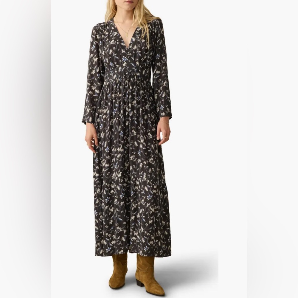 Faherty Dakota Long Sleeve Midi Dress Women’s - Size Large